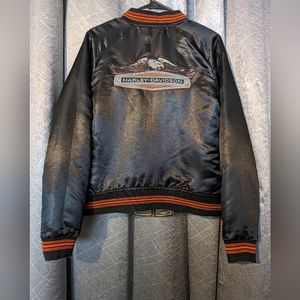 RARE 1903 Harley Davidson Satin Bomber Jacket Large